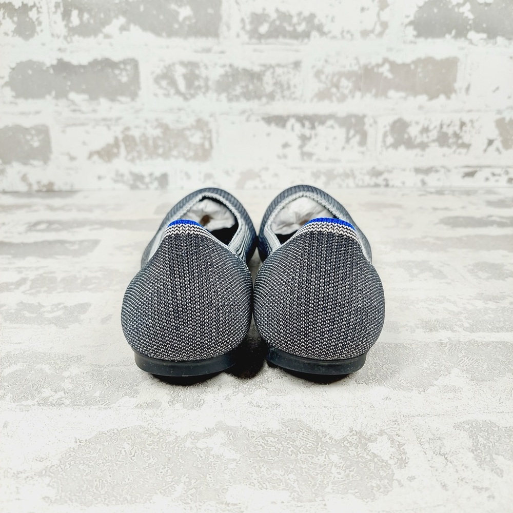 NEW Rothy's The Flat Gray Knit Round Toe Slip On Loafers W522 - Picture 3 of 9
